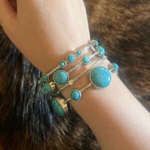 Turquoise Bangle Bracelet Set